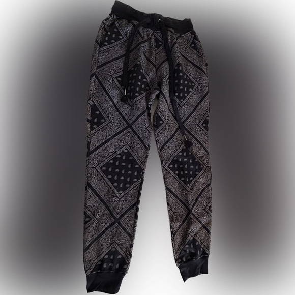 30% off w ♥️ MP MEN'S BANDANA FLEECE JOGGER PANTS S retro  pockets NWT #36 - Picture 2 of 13